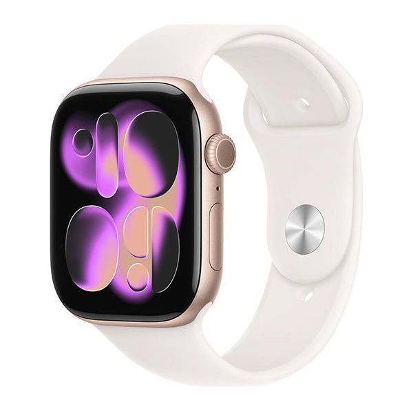 Apple Watch Series 11 42mm Aluminum Rose Gold Case Light Blush Sport Band M/L